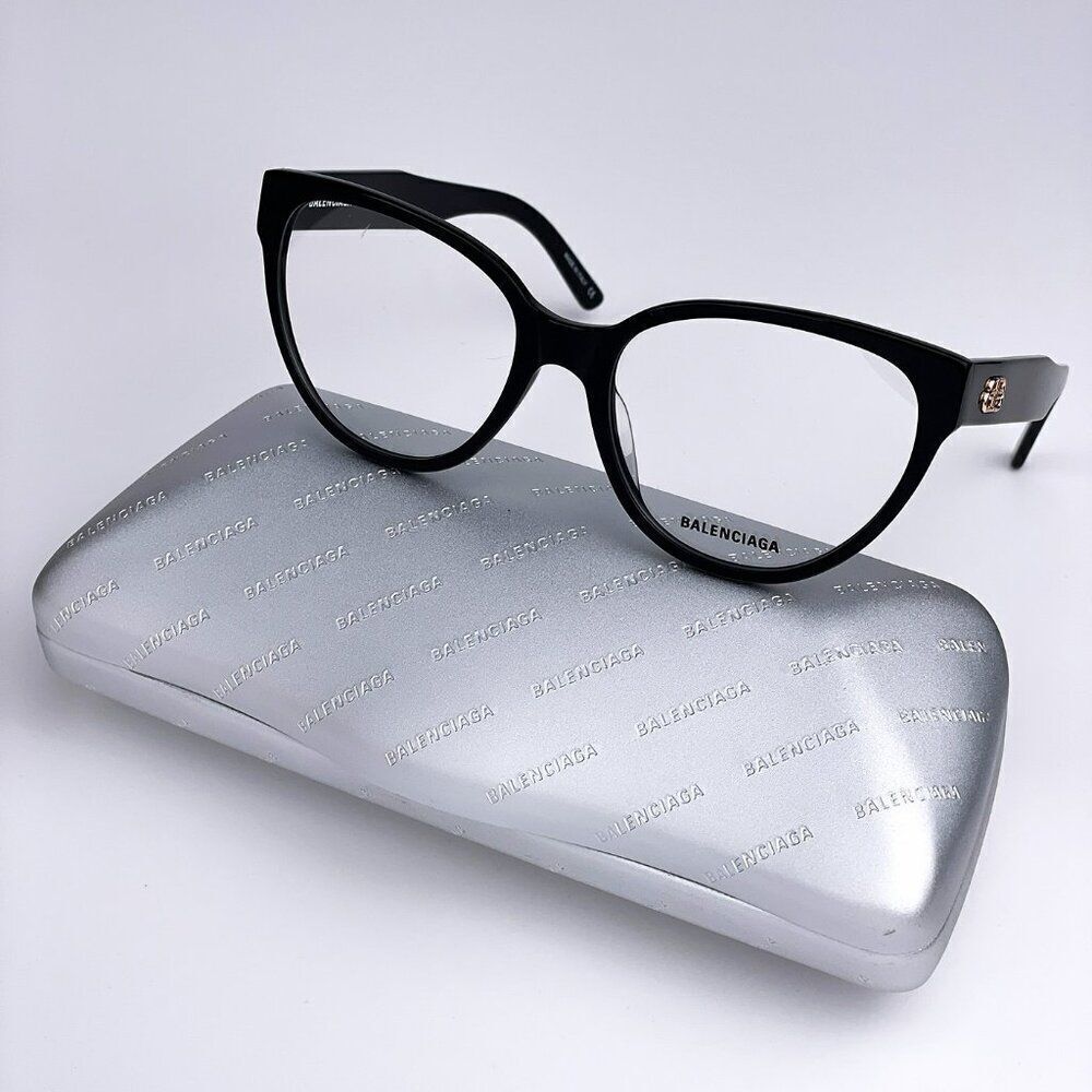 SALE! NEW Balenciaga Everyday BB0064O 001 Black Demo Cat Eye Women Eyeglasses